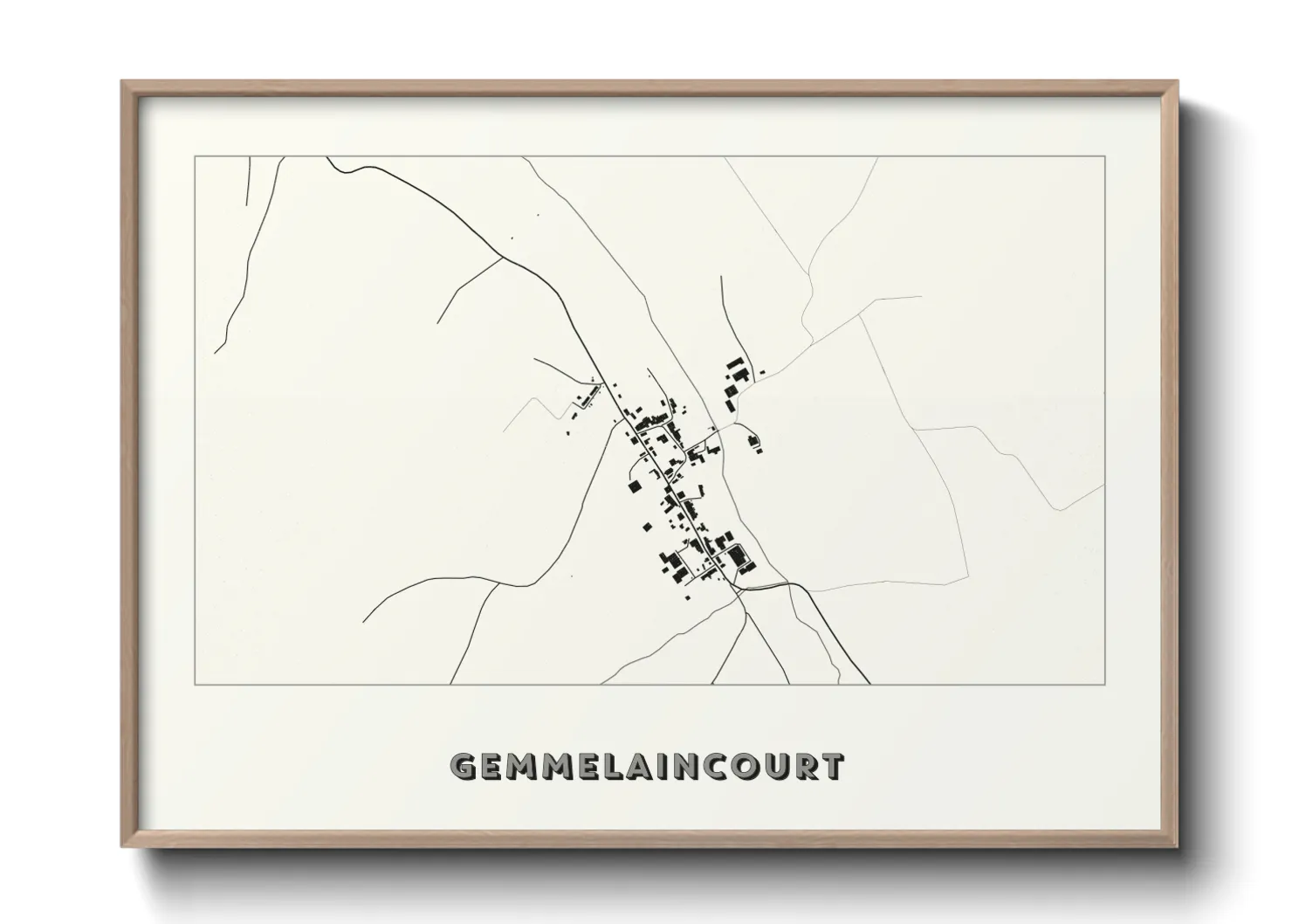 Une affiche de carte sur Gemmelaincourt