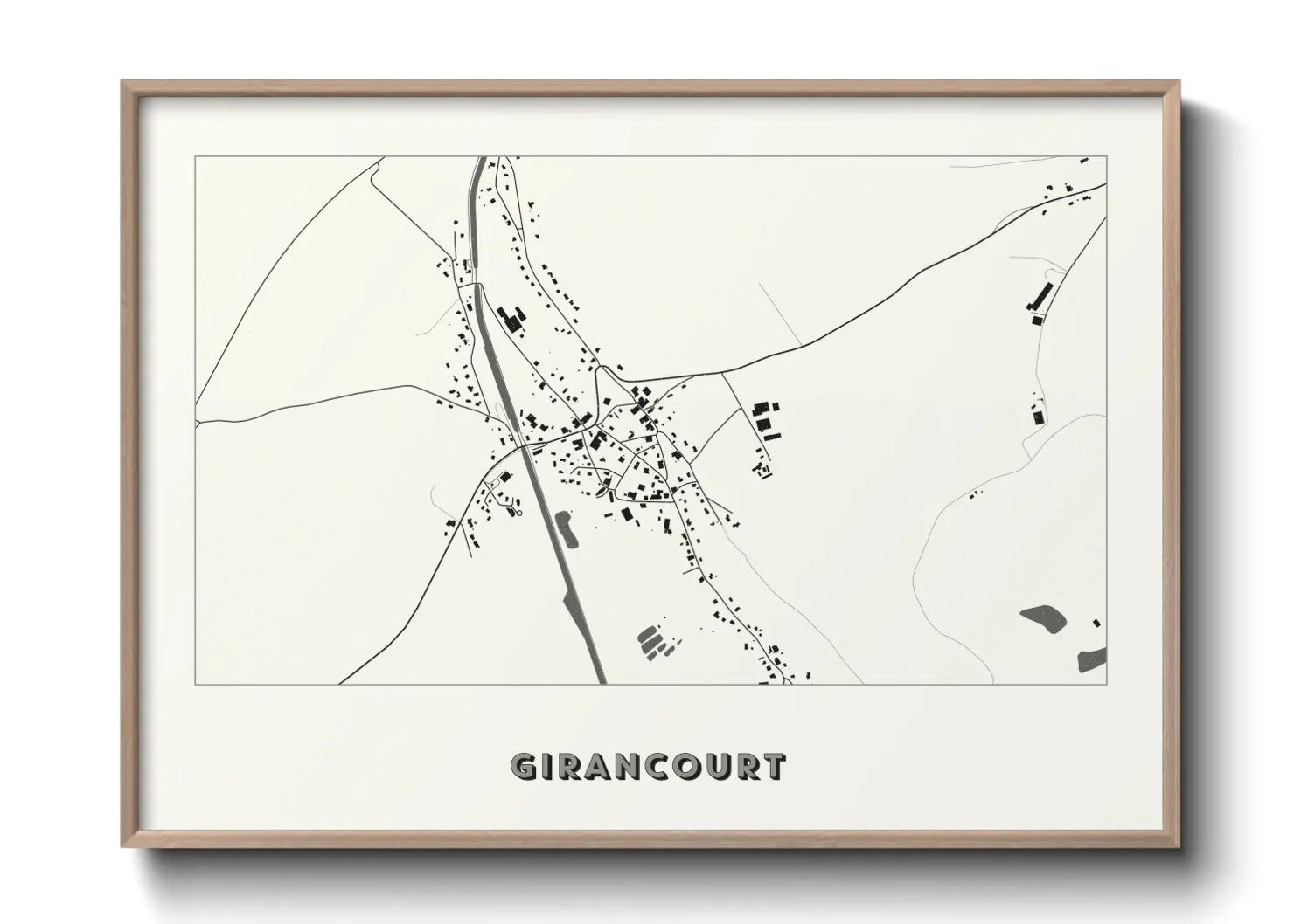 Une affiche de carte sur Girancourt