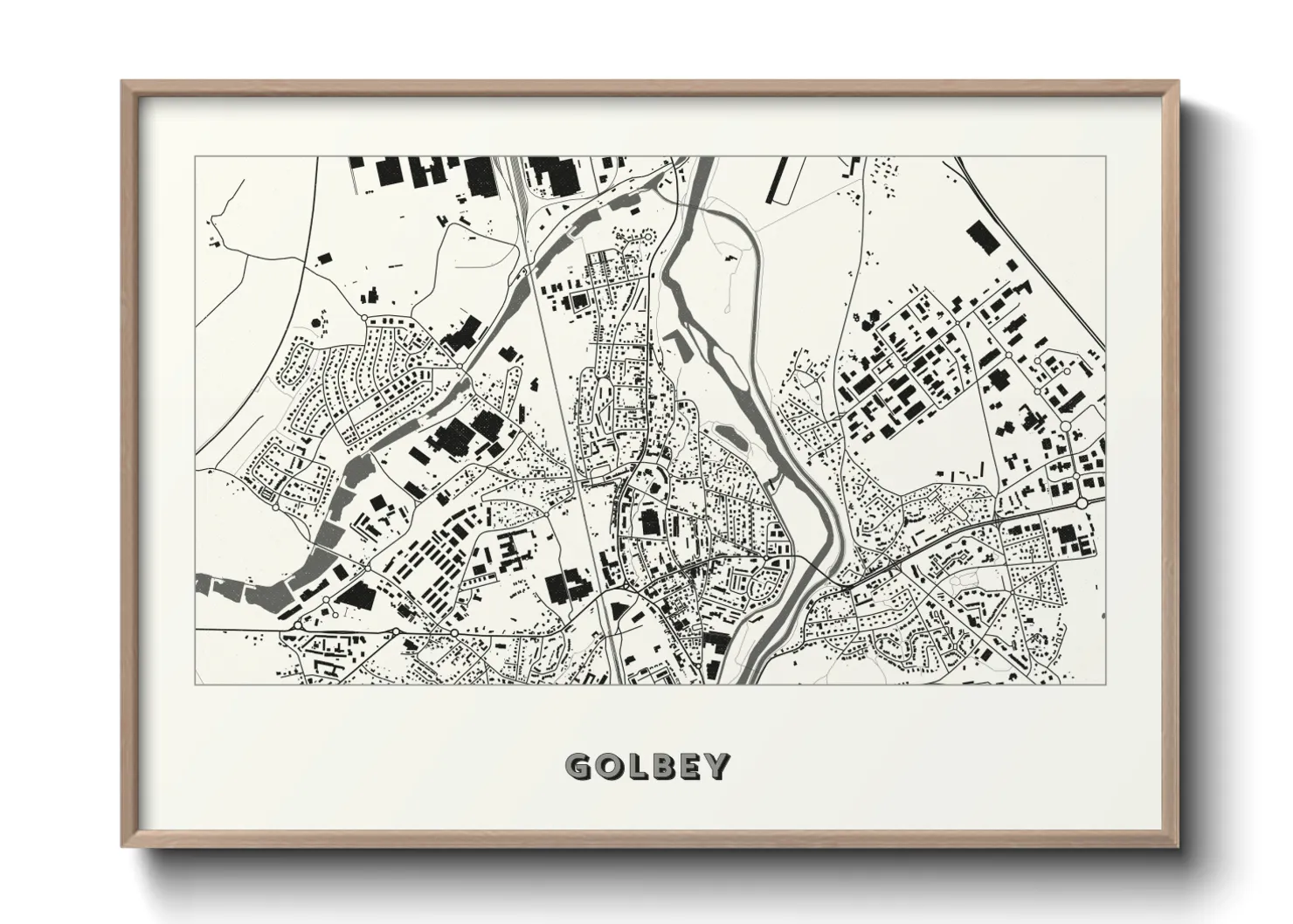 Une affiche de carte sur Golbey