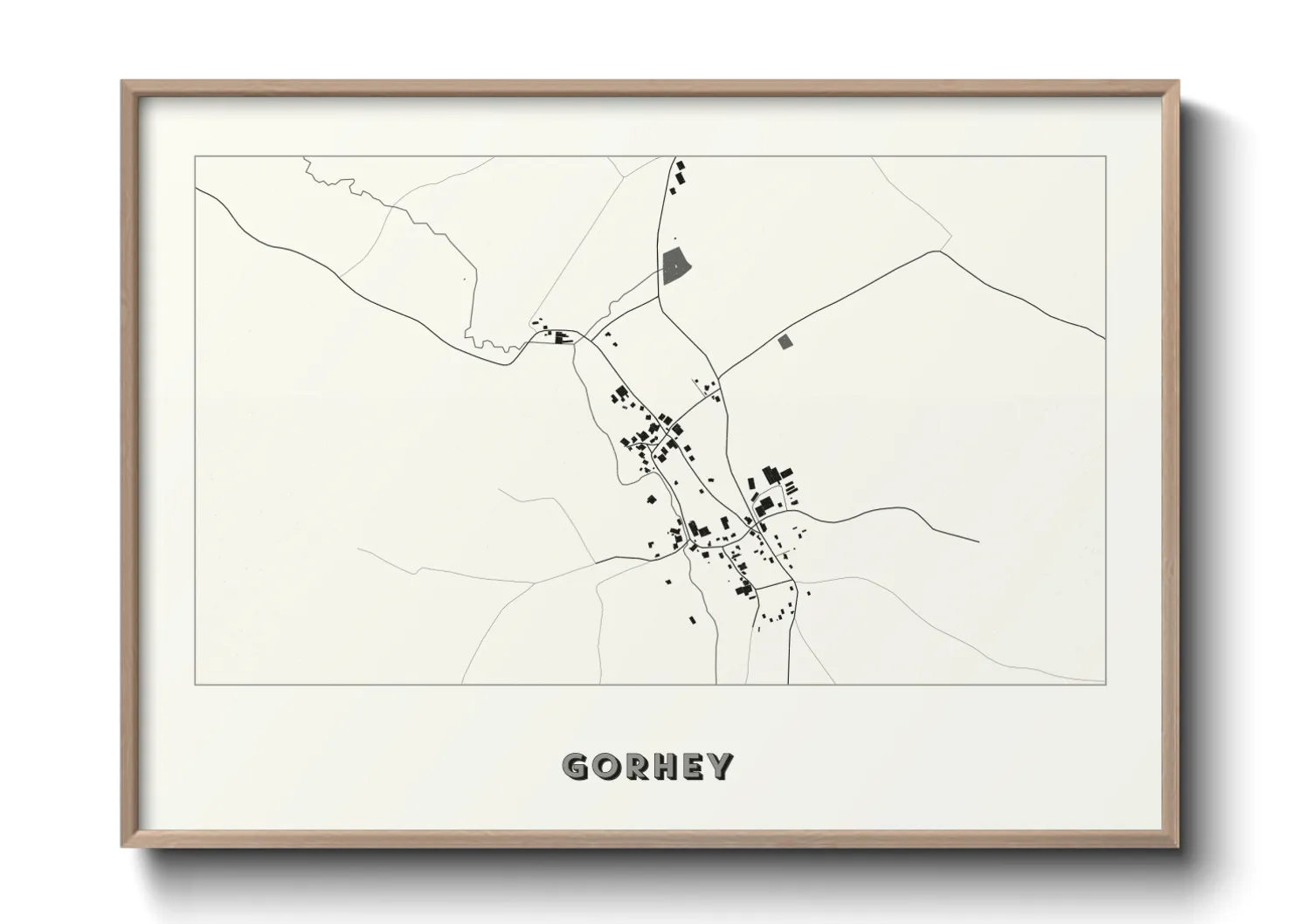 Une affiche de carte sur Gorhey