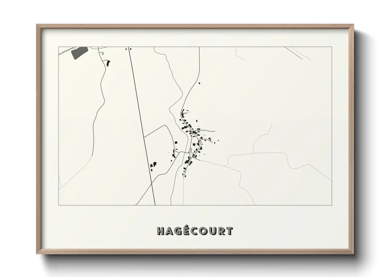 Une affiche de carte sur Hagécourt