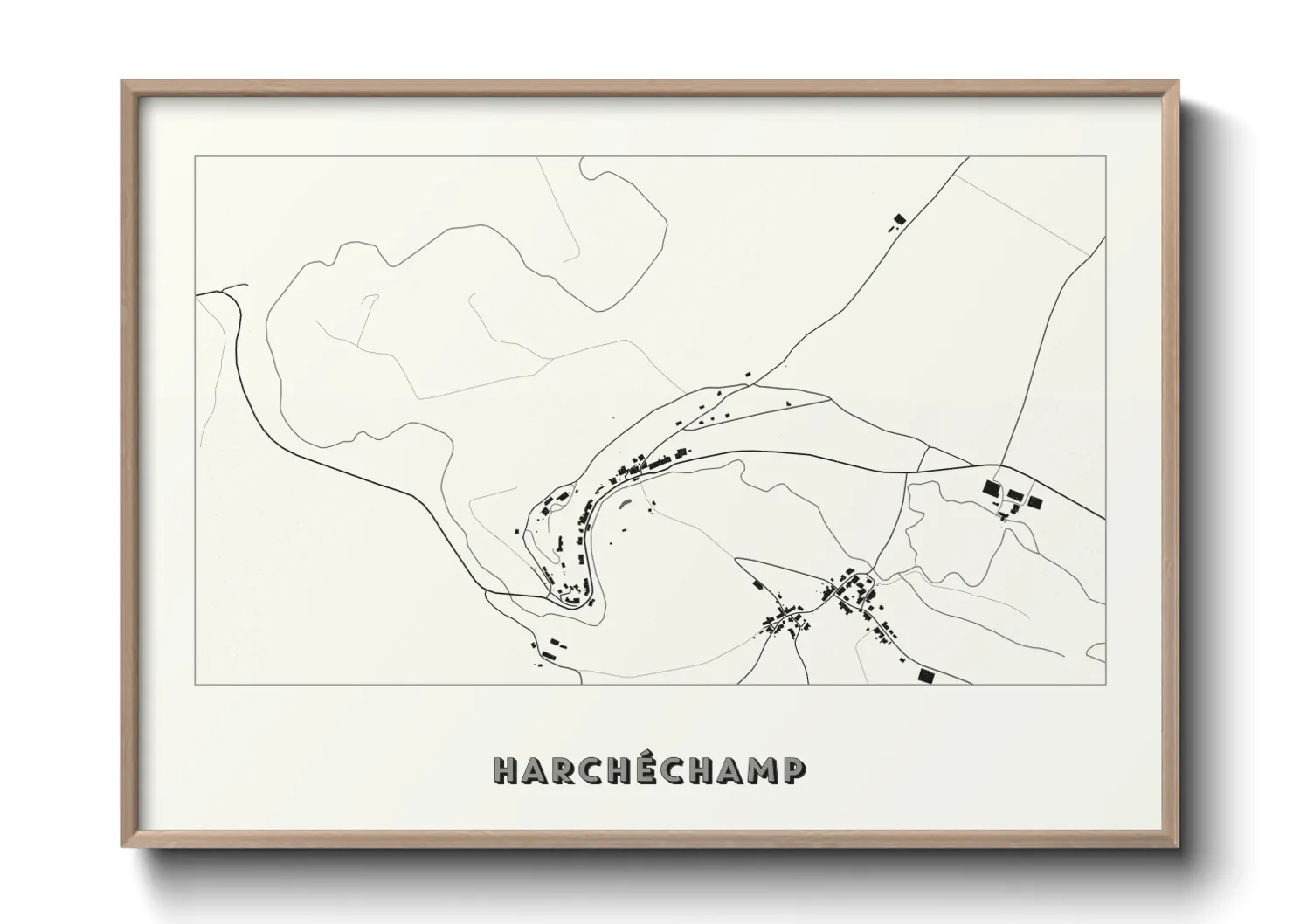 Une affiche de carte sur Harchéchamp