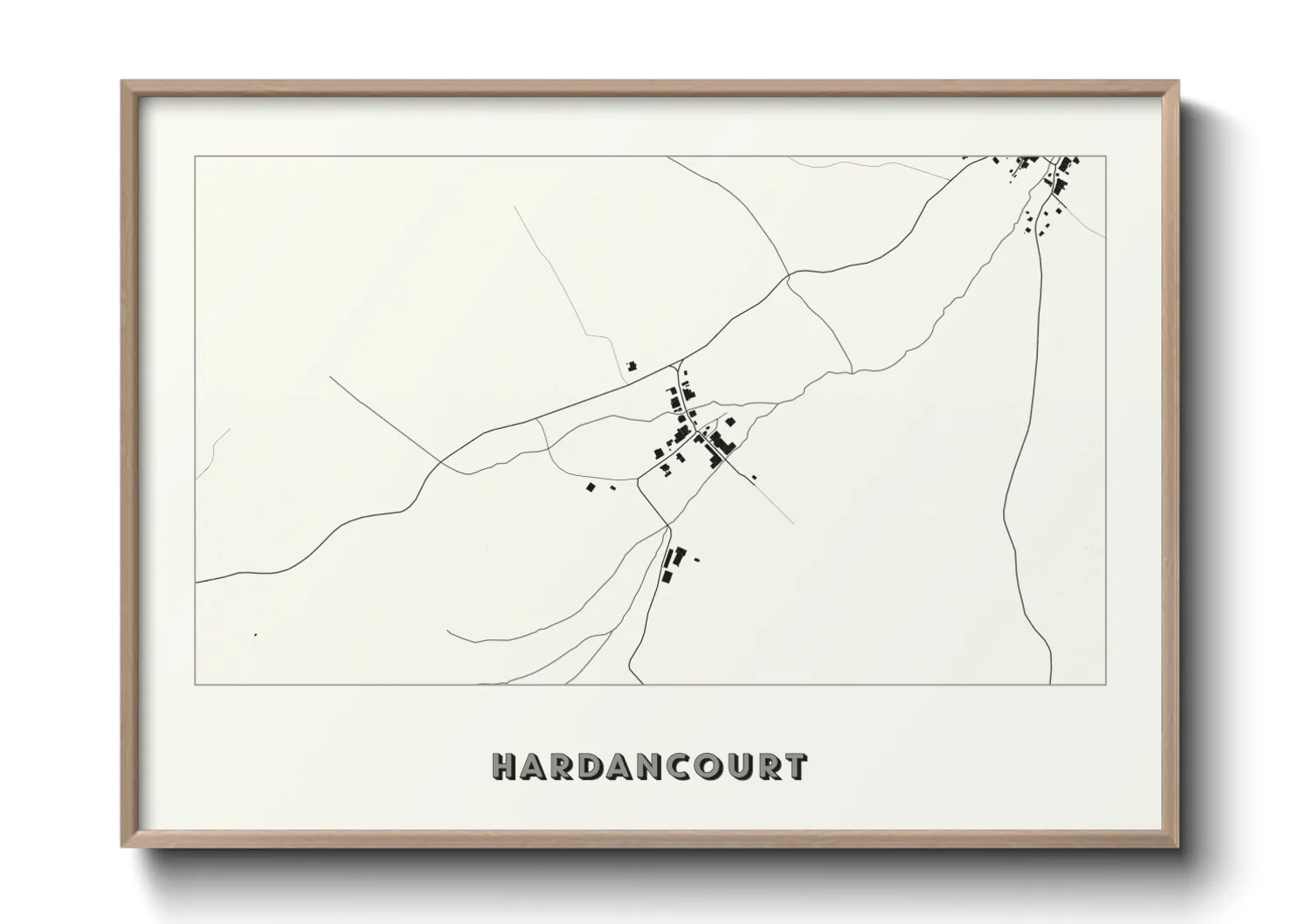 Une affiche de carte sur Hardancourt