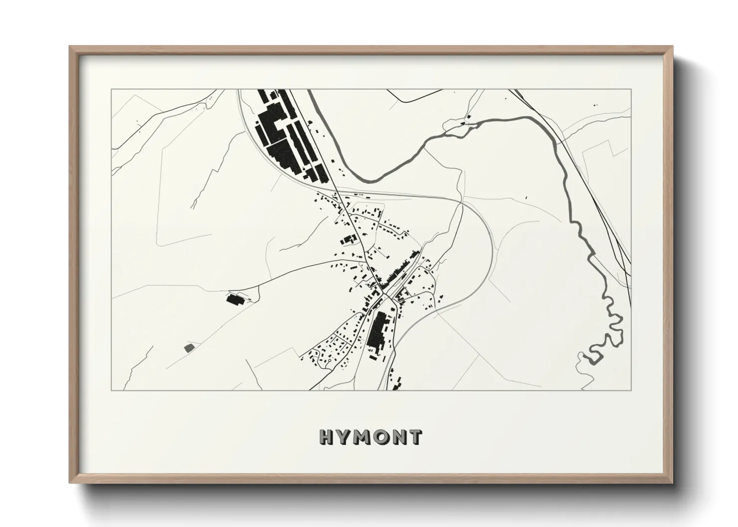 Une affiche de carte sur Hymont