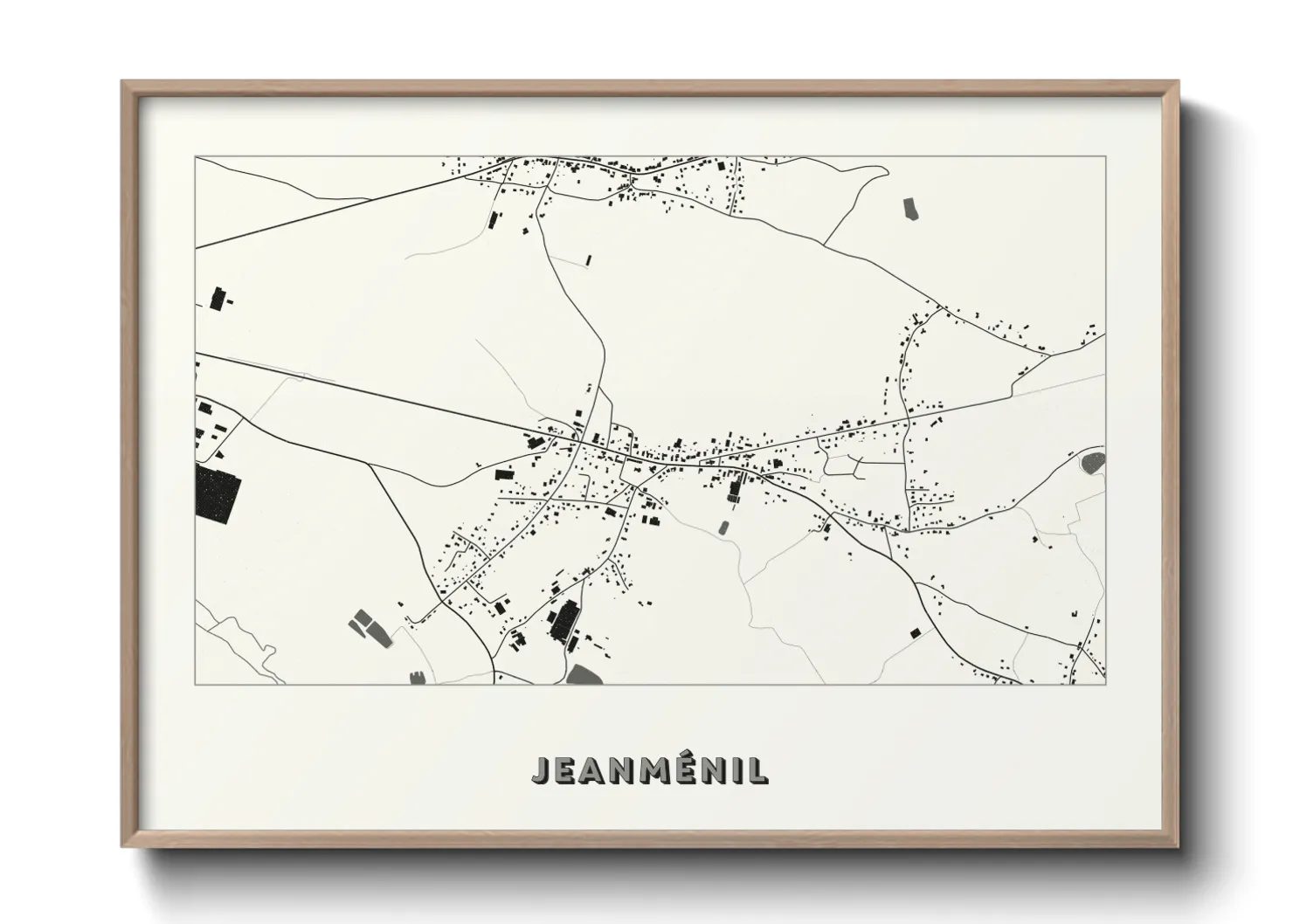 Une affiche de carte sur Jeanménil
