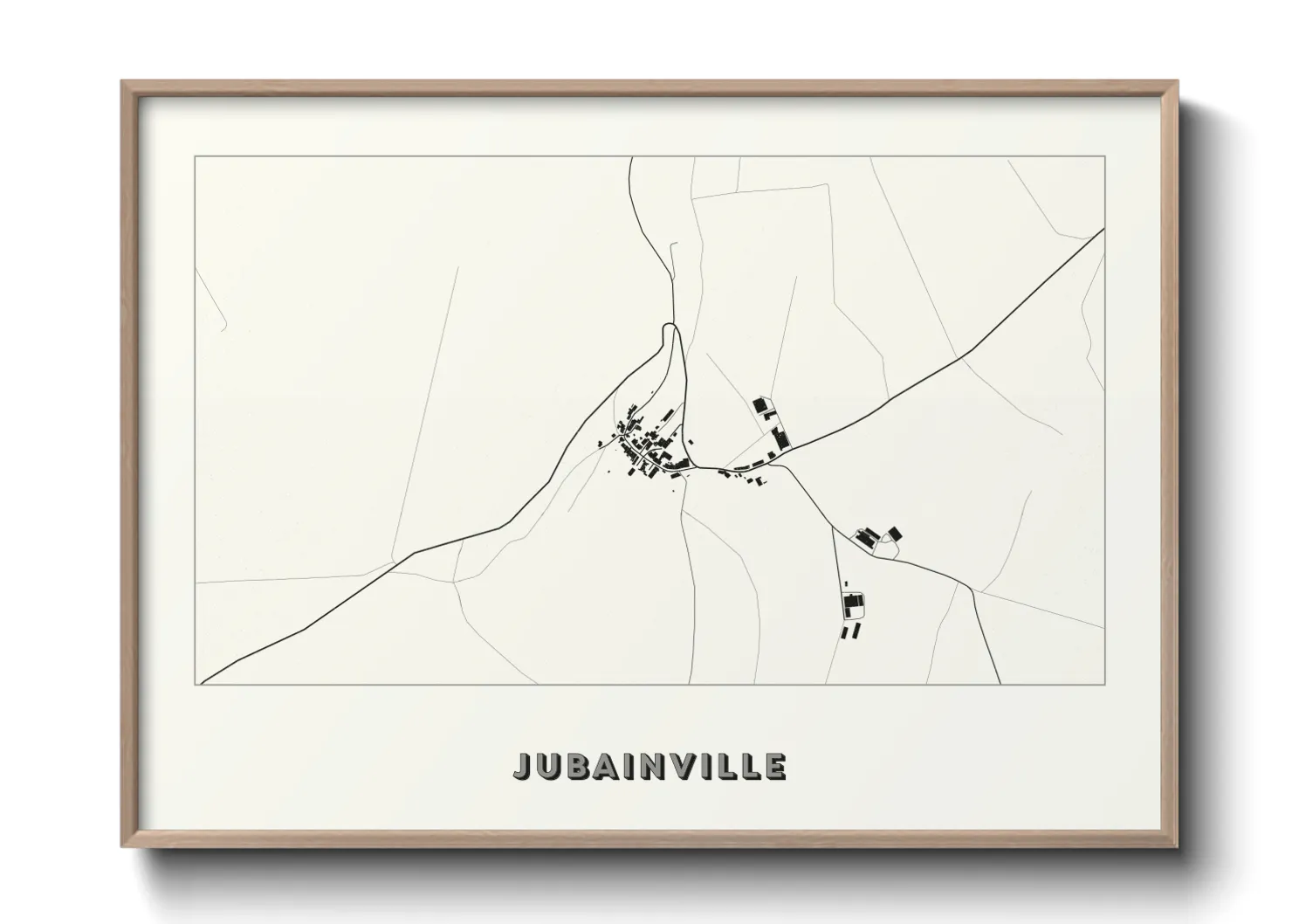 Une affiche de carte sur Jubainville