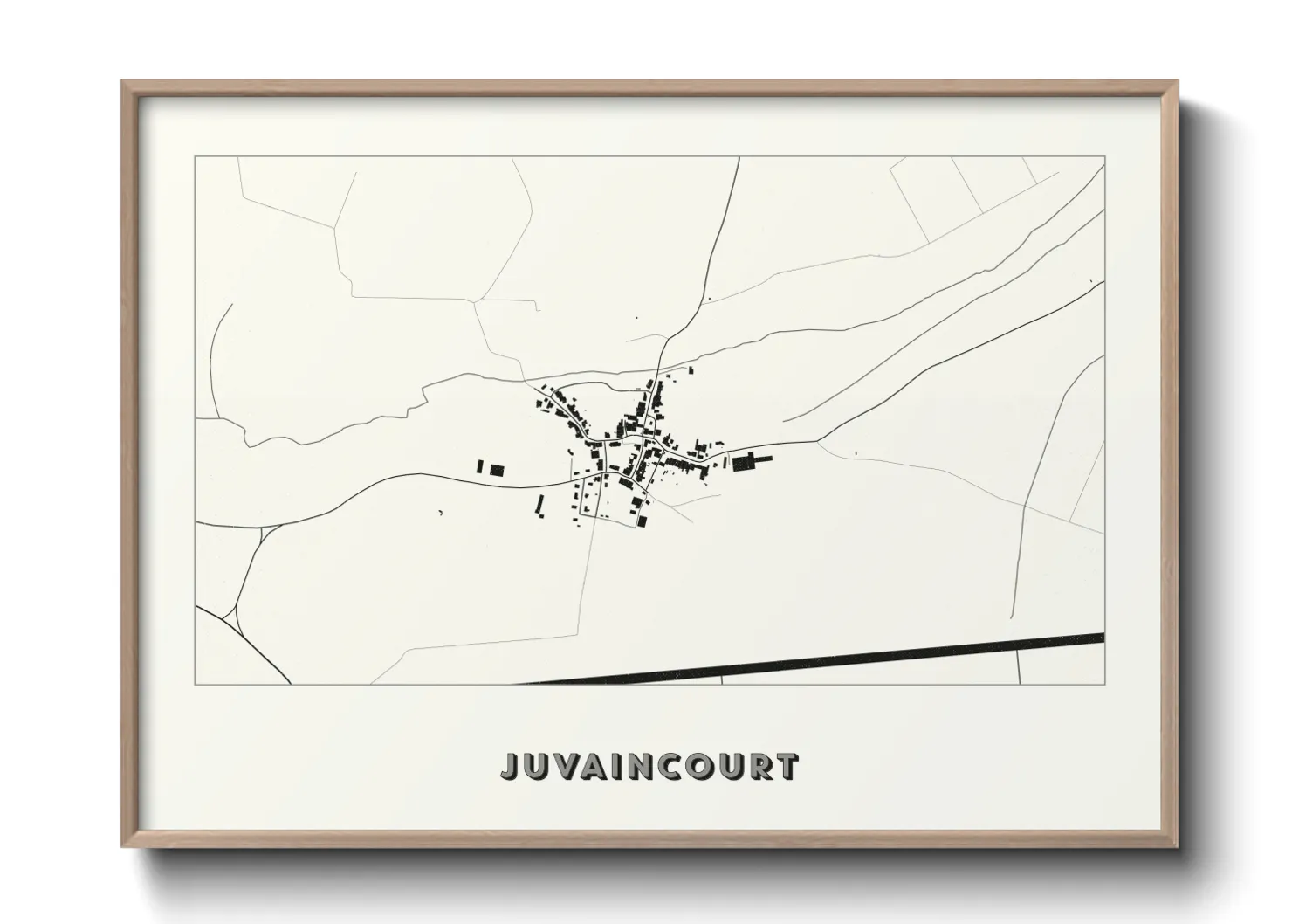 Une affiche de carte sur Juvaincourt