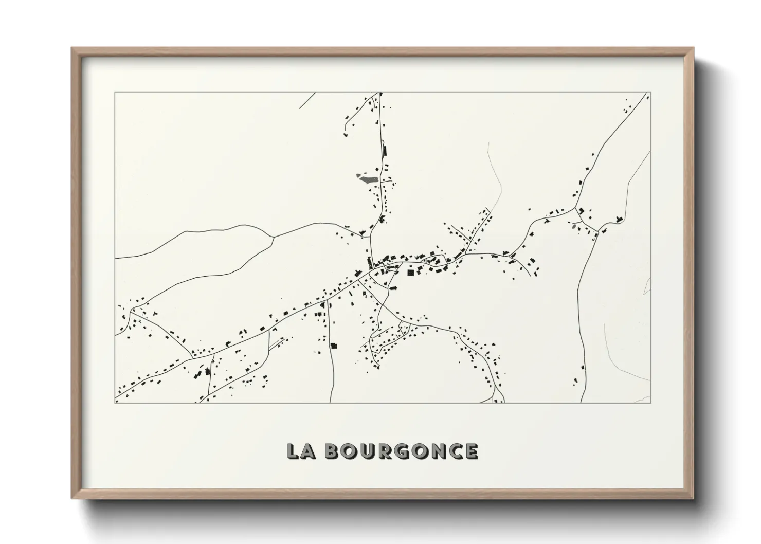 Une affiche de carte sur La Bourgonce