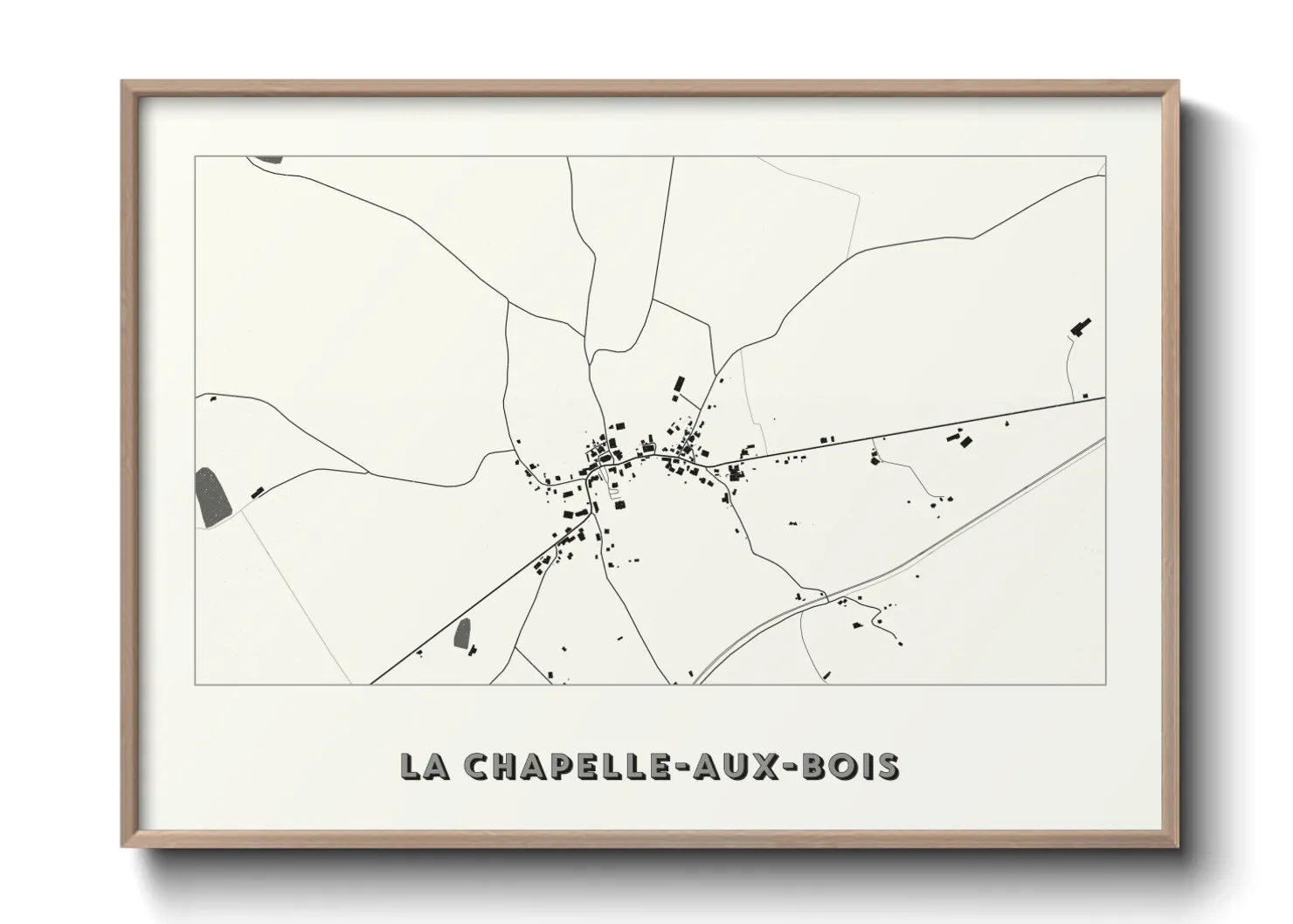 Une affiche de carte sur La Chapelle-aux-Bois