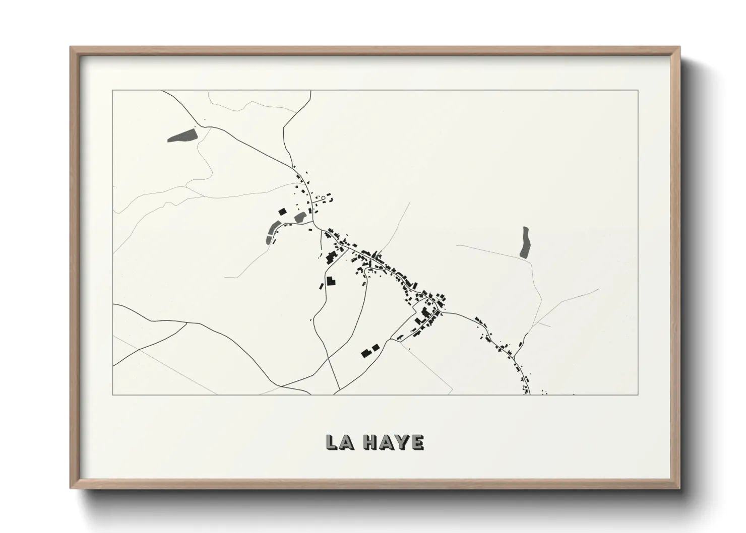 Une affiche de carte sur La Haye