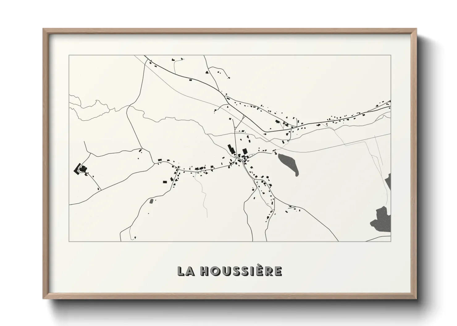 Une affiche de carte sur La Houssière