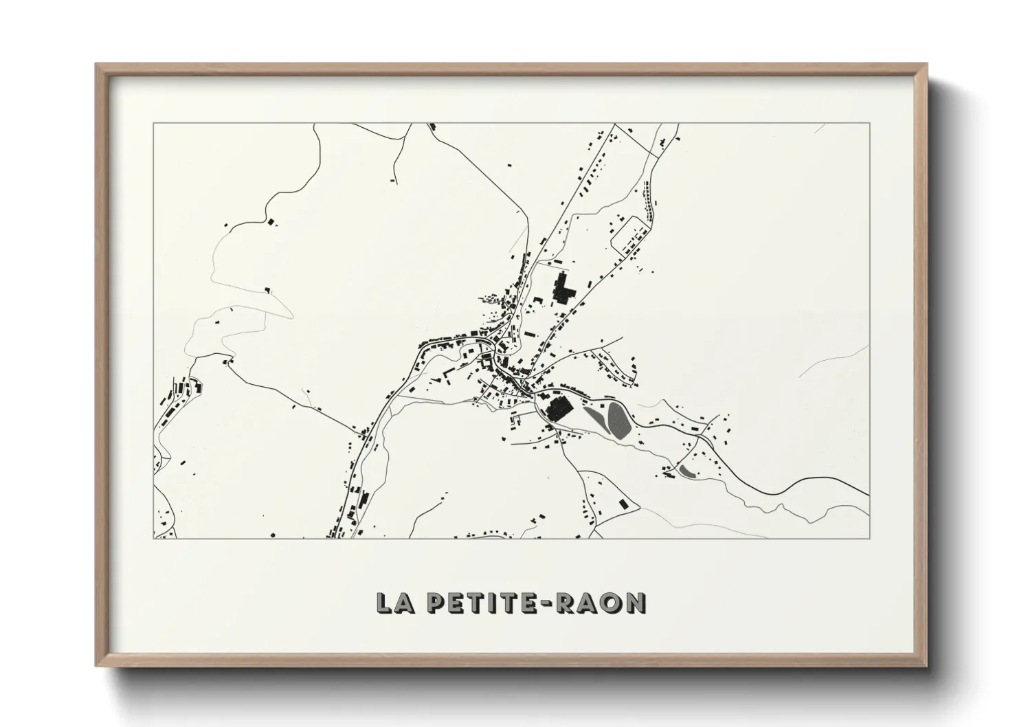Une affiche de carte sur La Petite-Raon