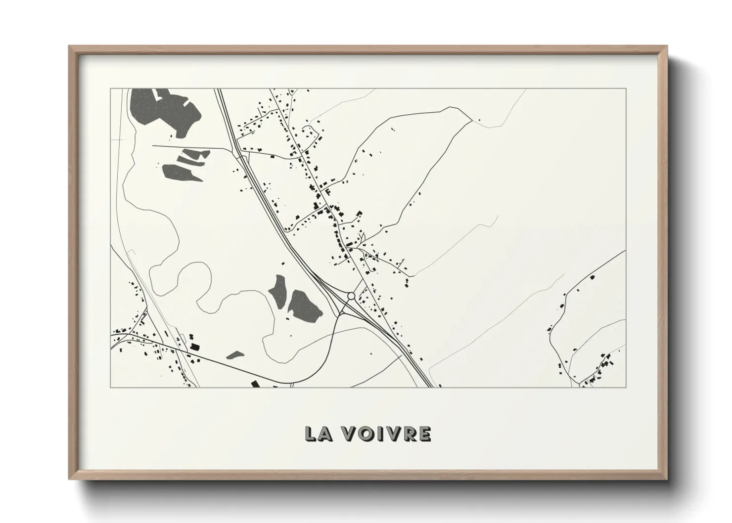 Une affiche de carte sur La Voivre