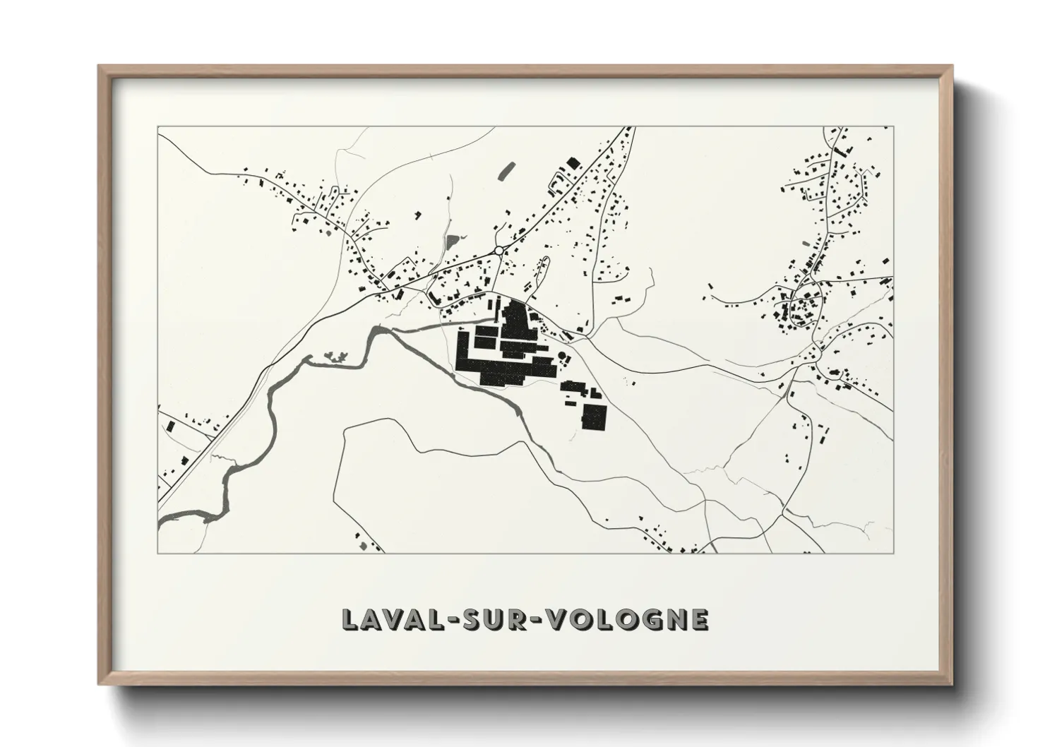 Une affiche de carte sur Laval-sur-Vologne