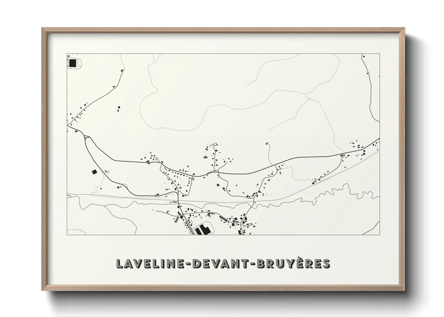 Une affiche de carte sur Laveline-devant-Bruyères