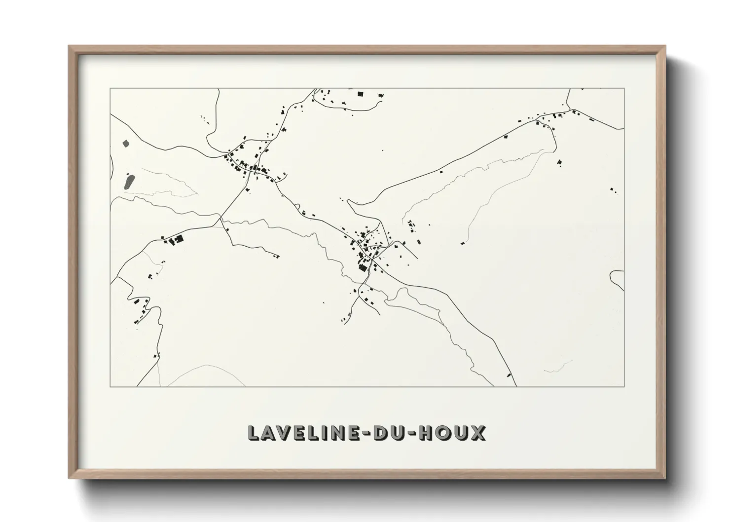 Une affiche de carte sur Laveline-du-Houx