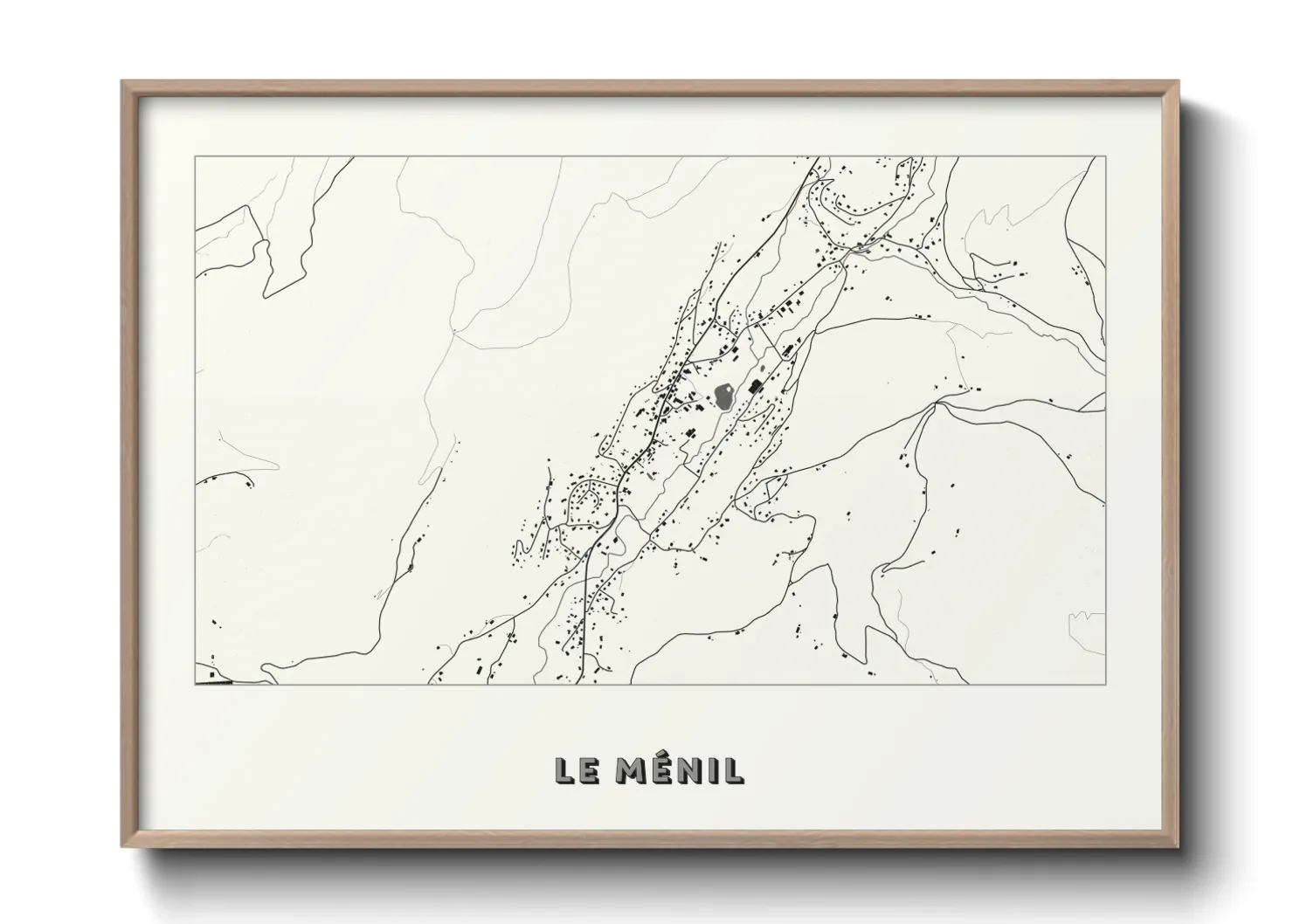 Une affiche de carte sur Le Ménil