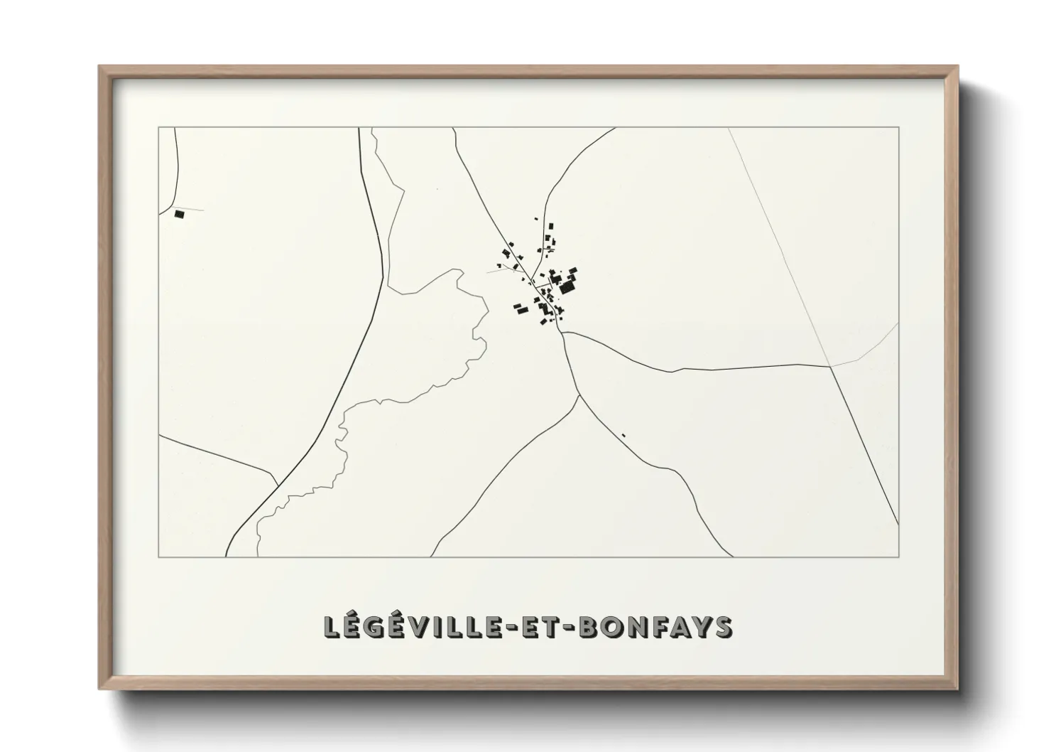 Une affiche de carte sur Légéville-et-Bonfays