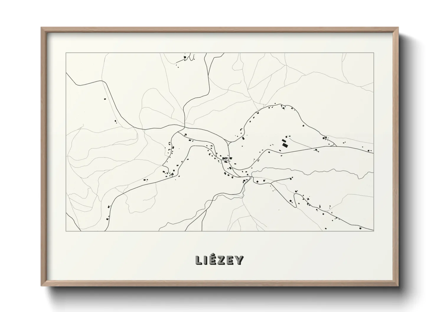 Une affiche de carte sur Liézey