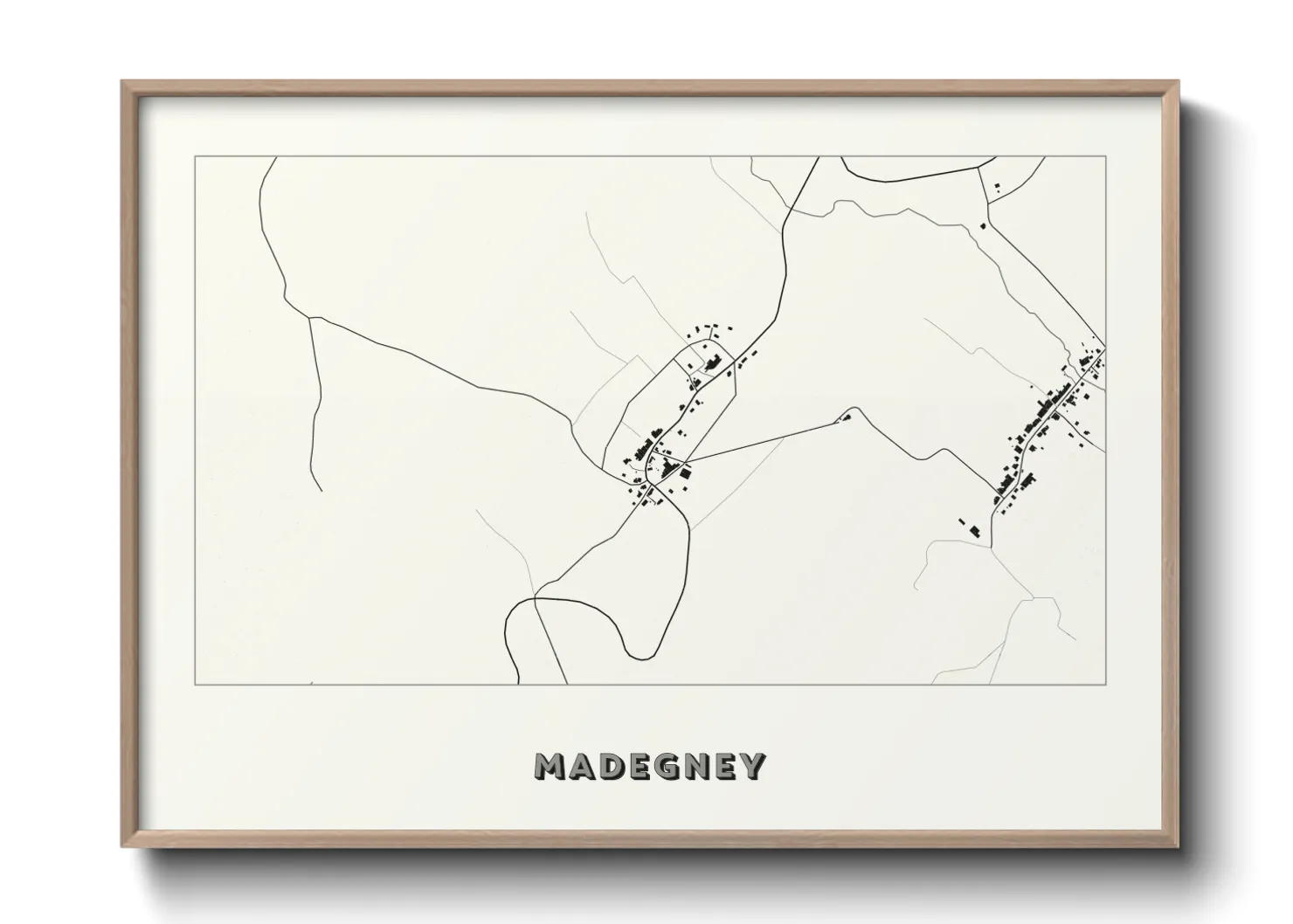 Une affiche de carte sur Madegney