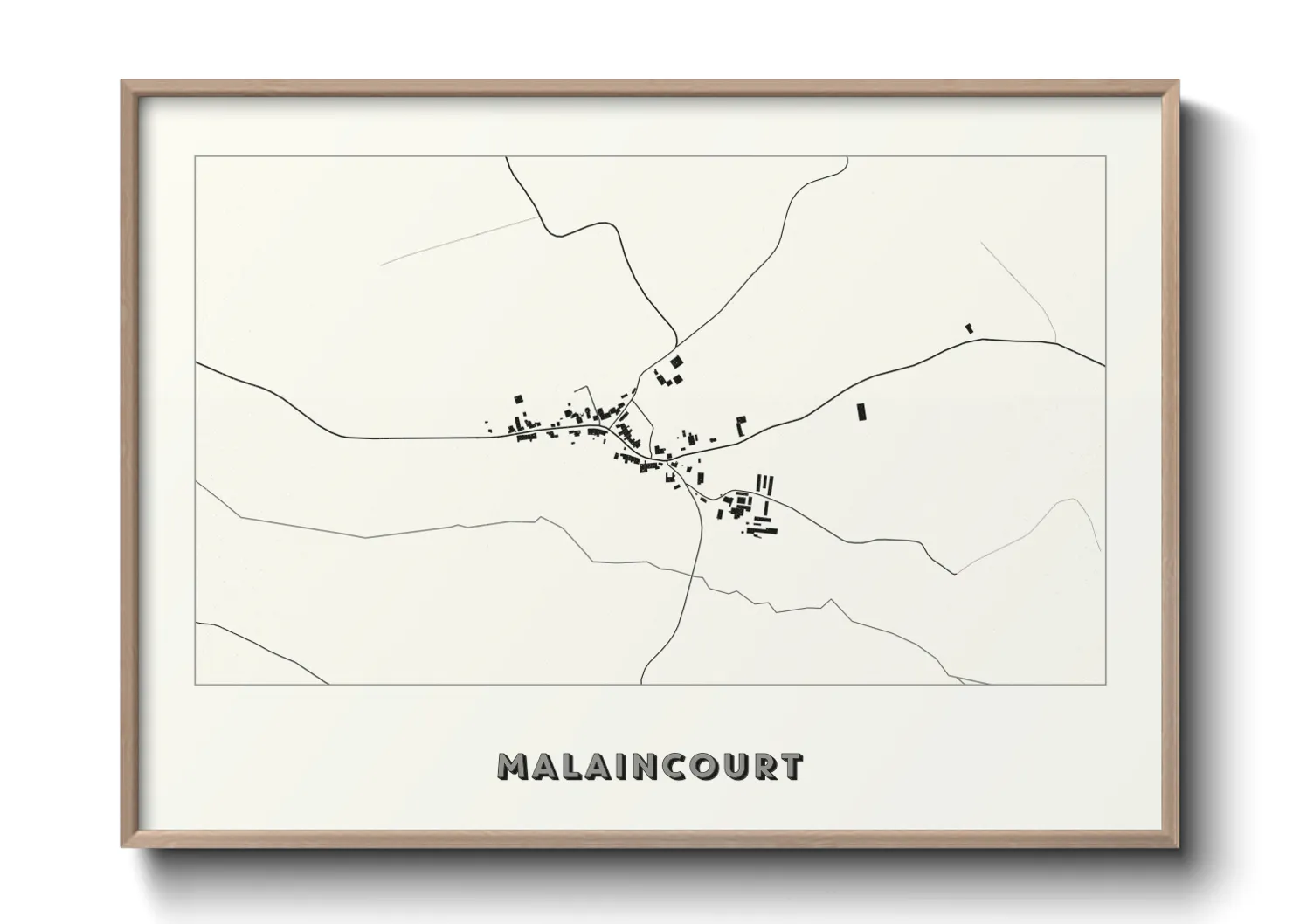 Une affiche de carte sur Malaincourt