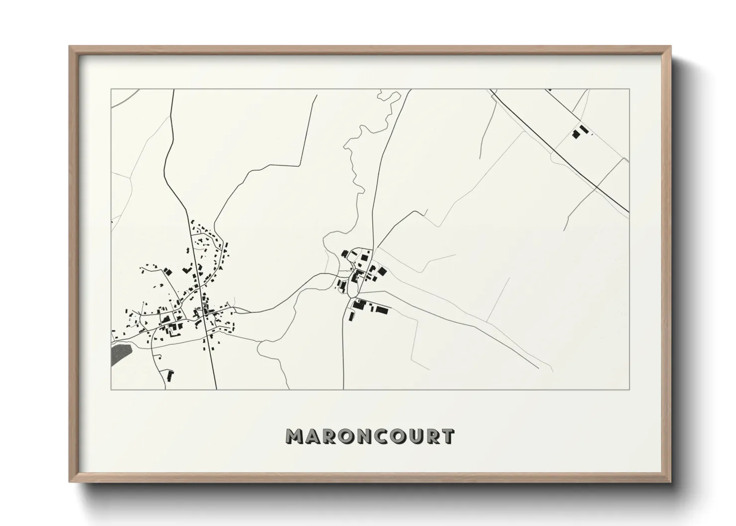Une affiche de carte sur Maroncourt