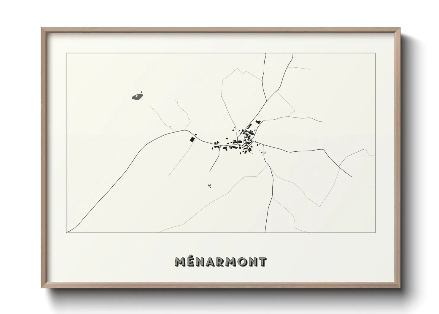 Une affiche de carte sur Ménarmont
