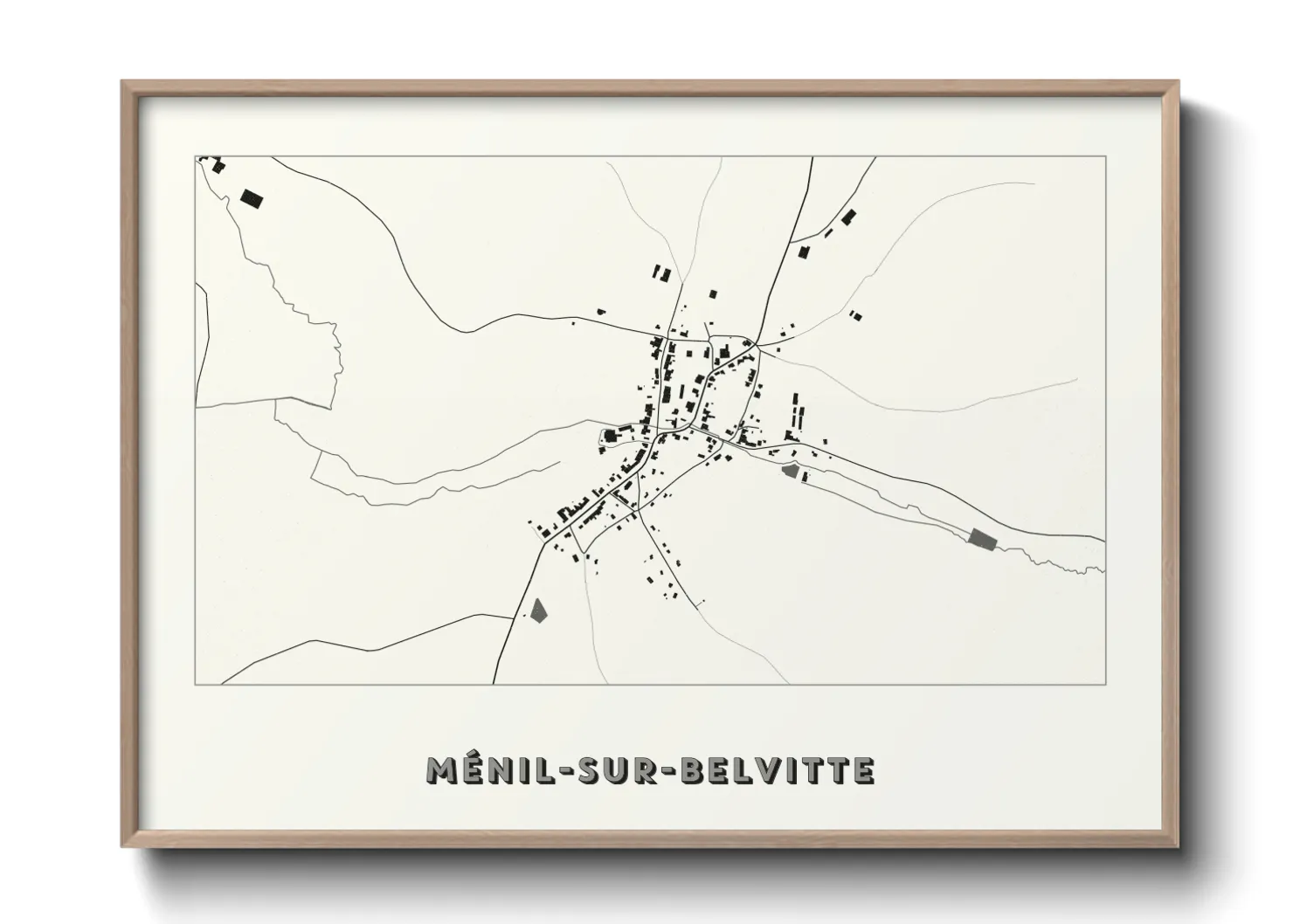 Une affiche de carte sur Ménil-sur-Belvitte