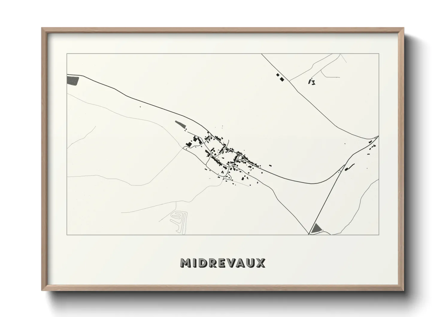 Une affiche de carte sur Midrevaux