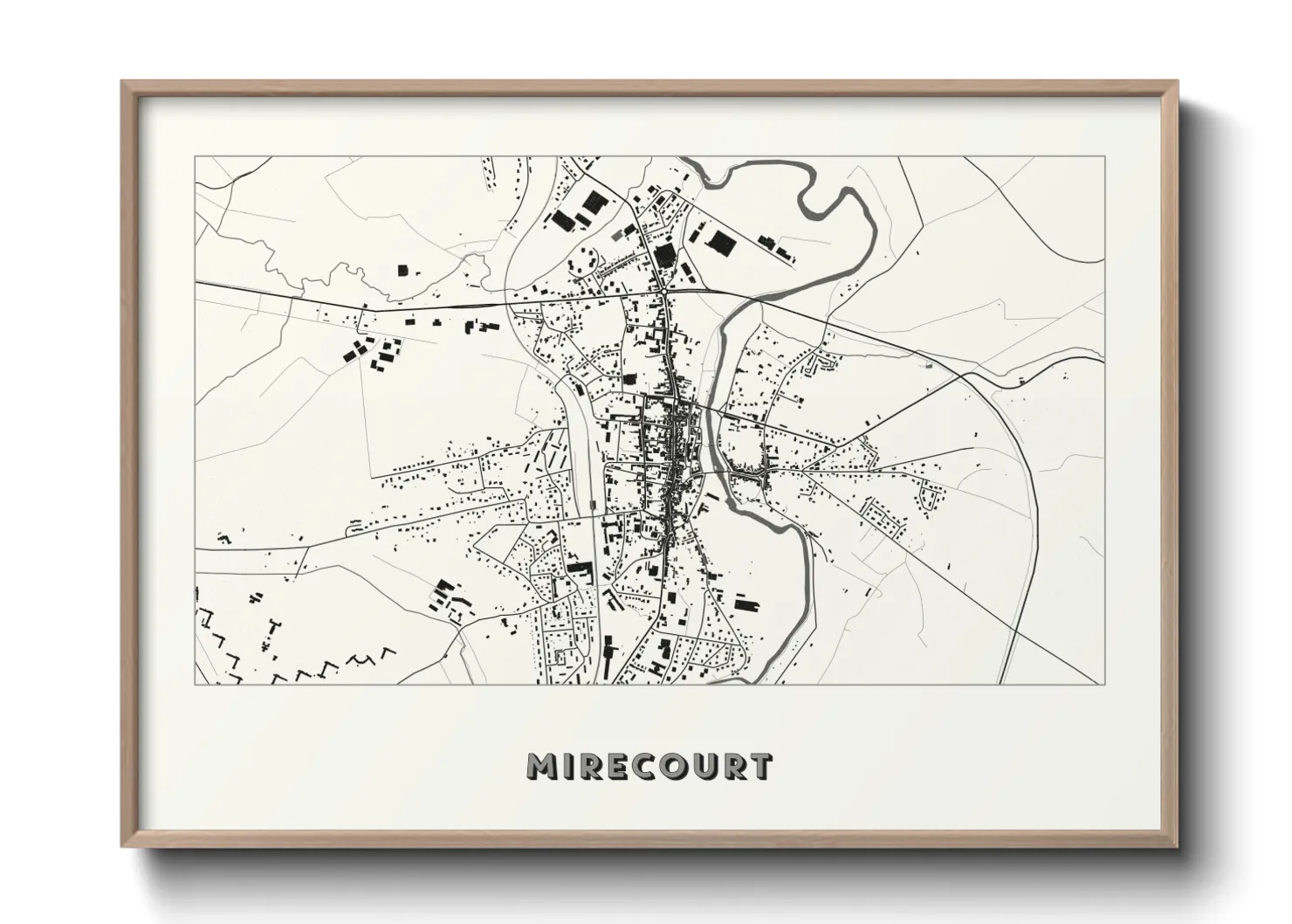 Une affiche de carte sur Mirecourt