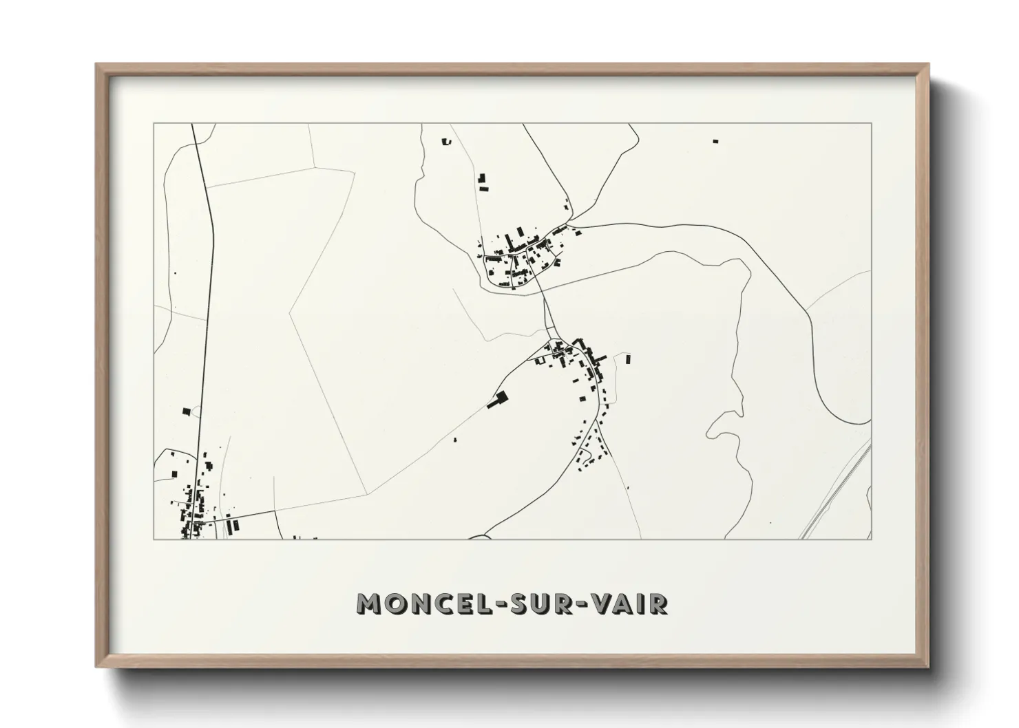 Une affiche de carte sur Moncel-sur-Vair