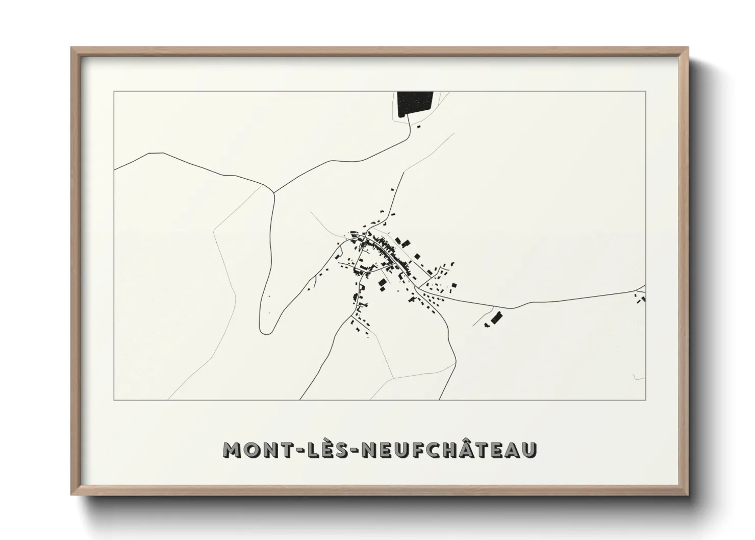 Une affiche de carte sur Mont-lès-Neufchâteau