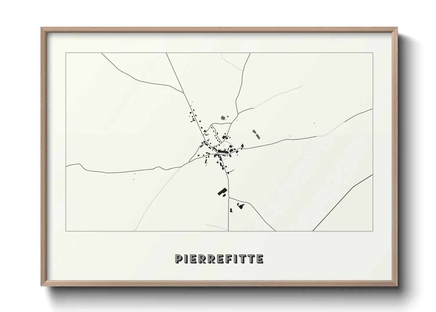 Une affiche de carte sur Pierrefitte