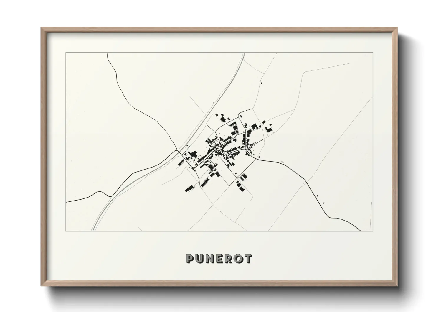 Une affiche de carte sur Punerot