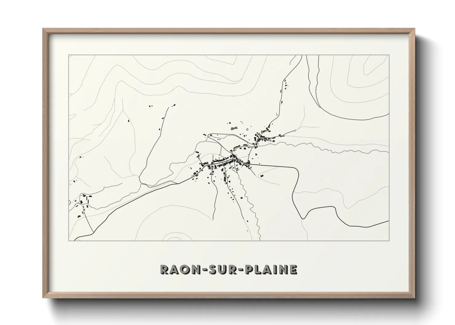 Une affiche de carte sur Raon-sur-Plaine