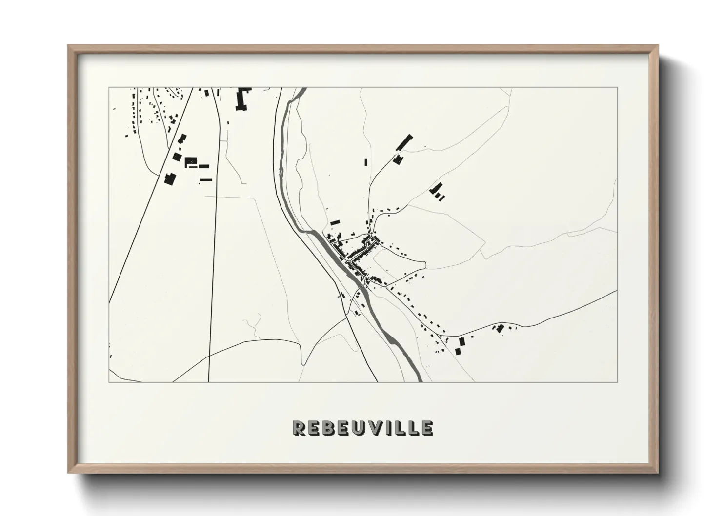 Une affiche de carte sur Rebeuville