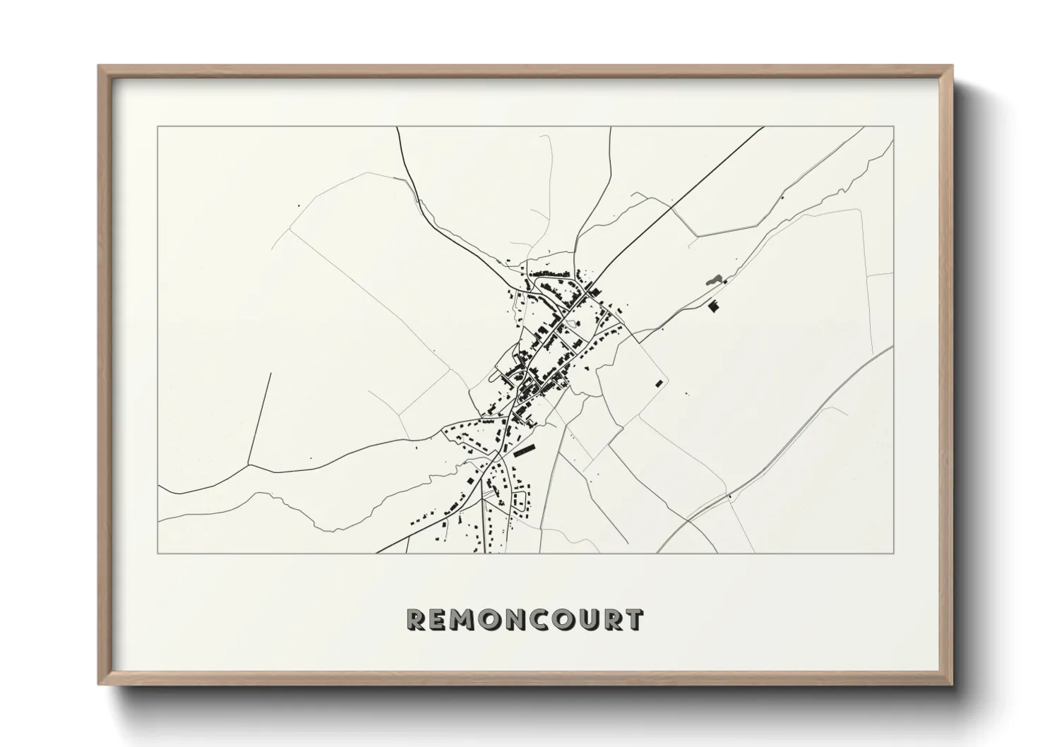Une affiche de carte sur Remoncourt