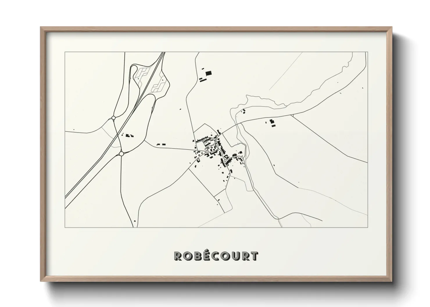 Une affiche de carte sur Robécourt