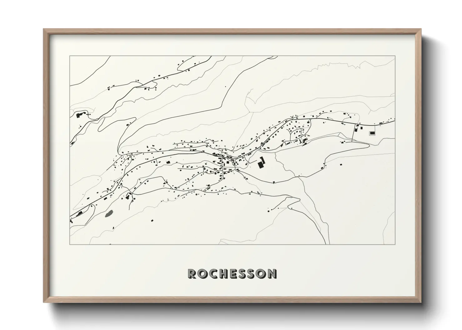 Une affiche de carte sur Rochesson
