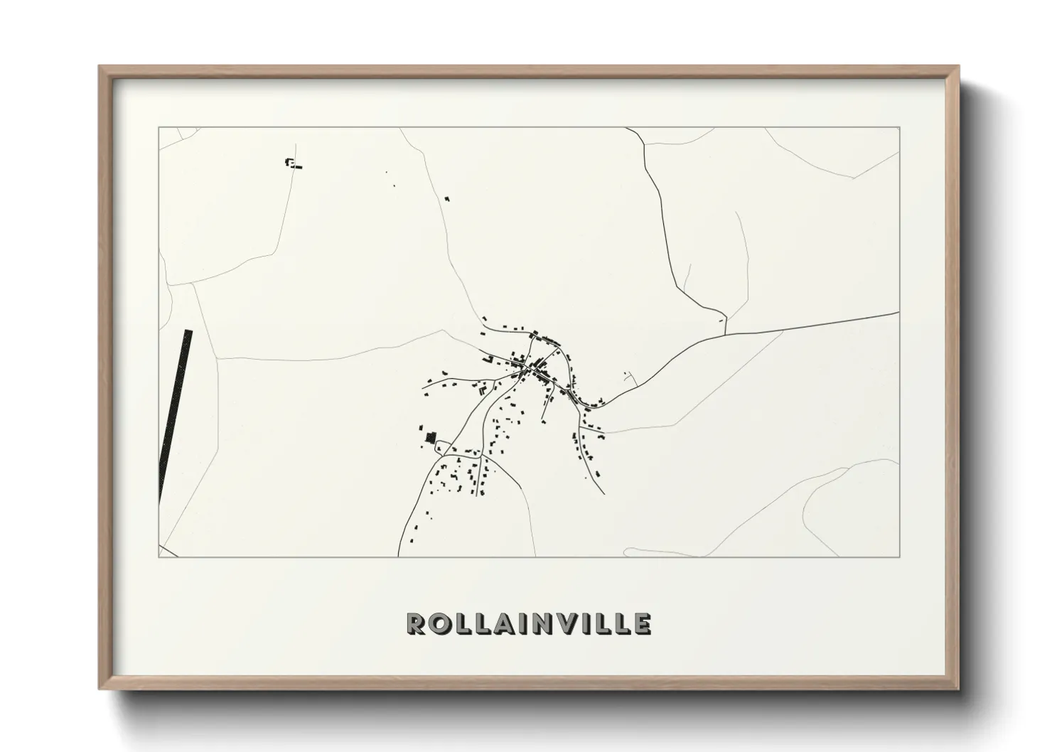 Une affiche de carte sur Rollainville