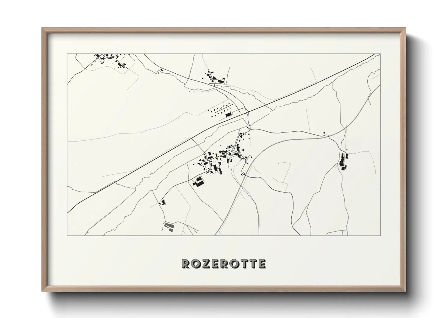 Une affiche de carte sur Rozerotte