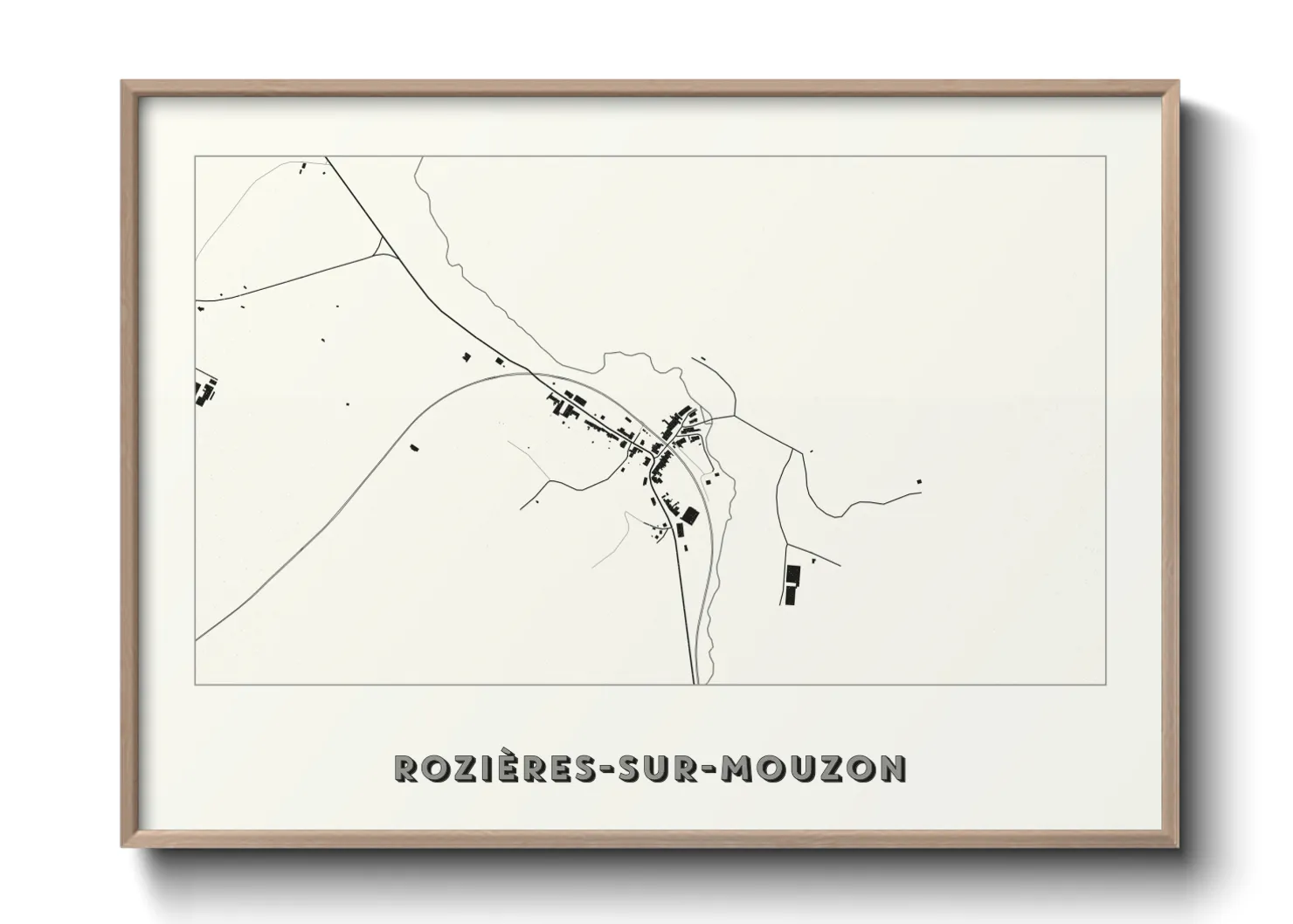 Une affiche de carte sur Rozières-sur-Mouzon
