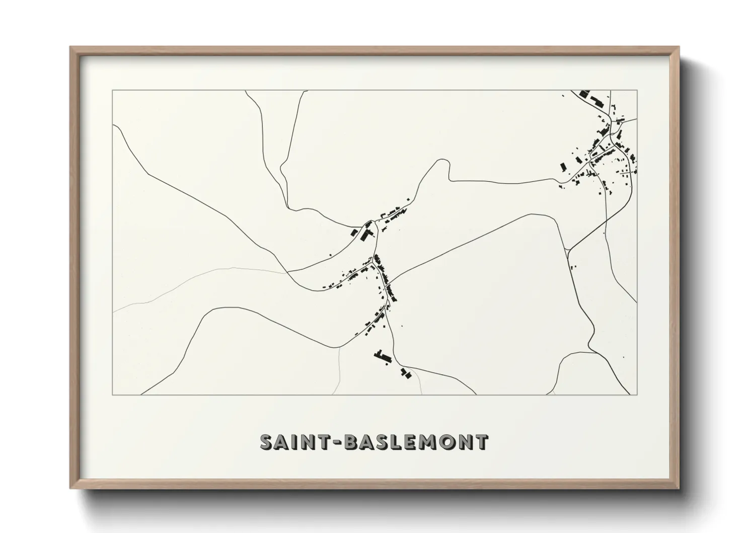 Une affiche de carte sur Saint-Baslemont