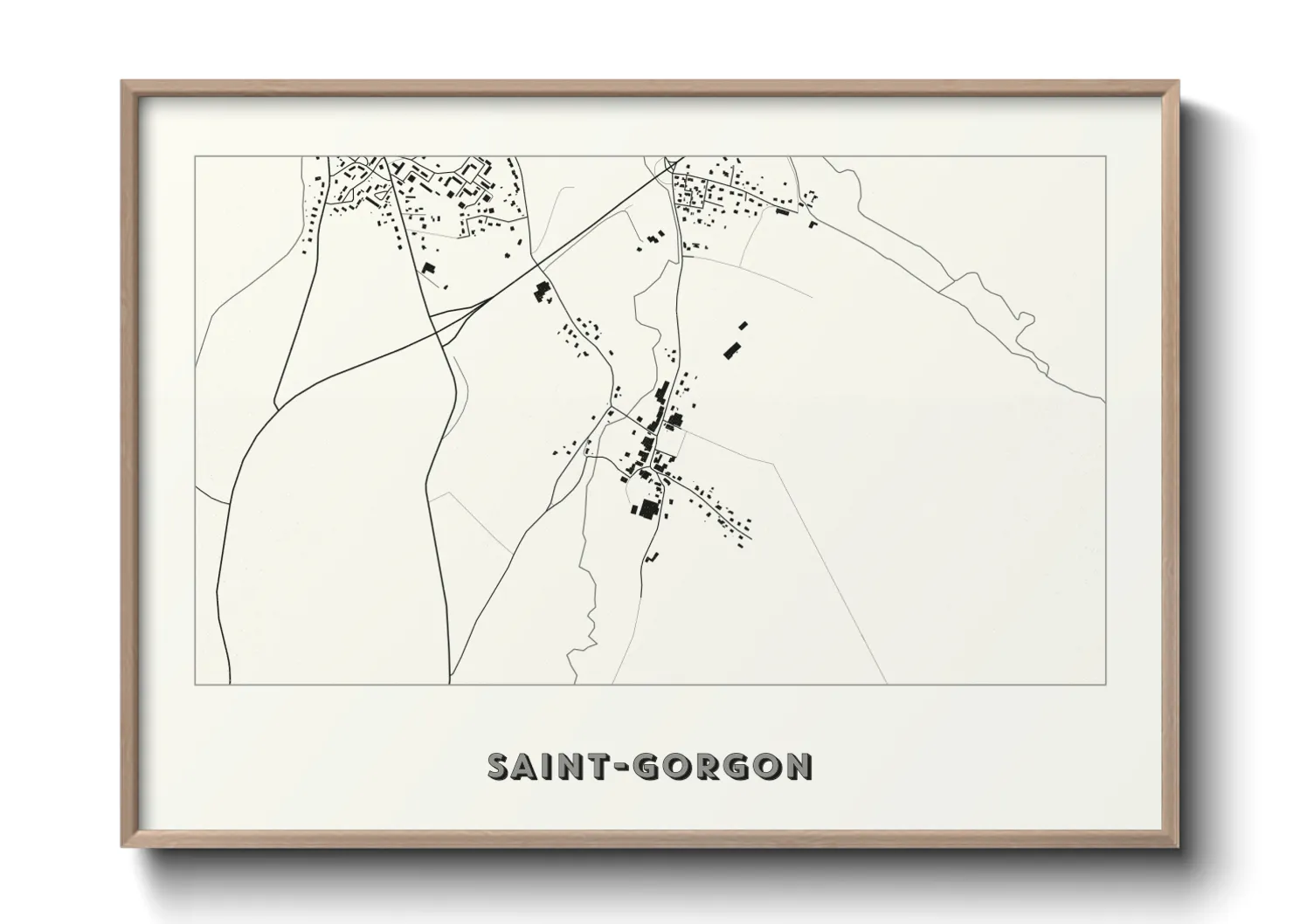 Une affiche de carte sur Saint-Gorgon