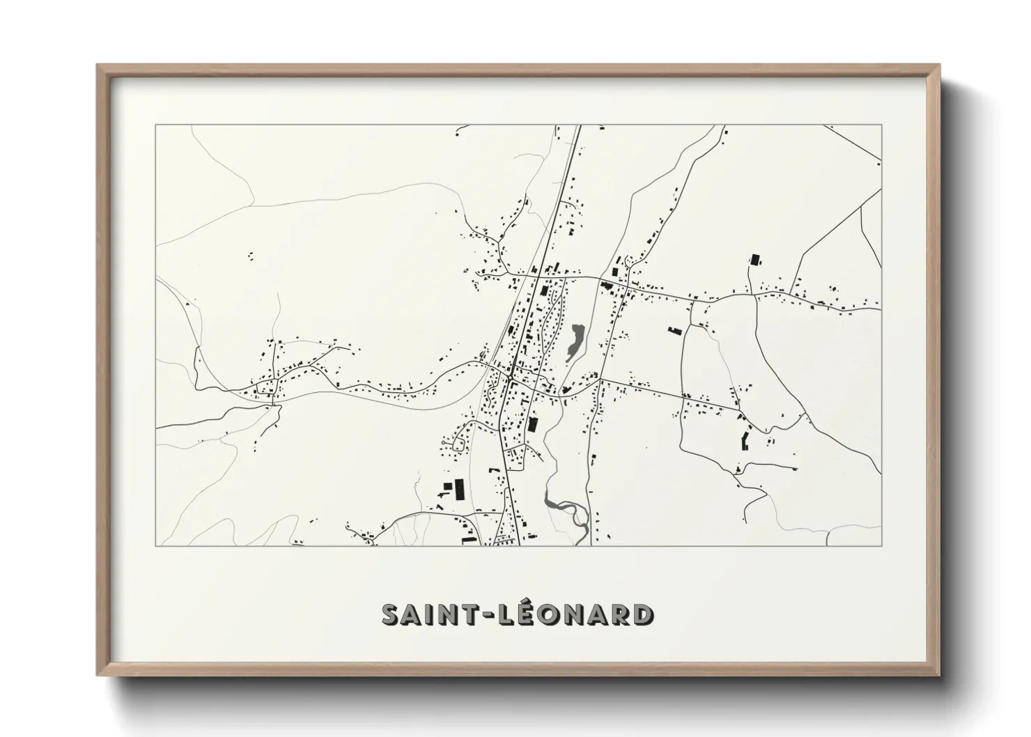 Une affiche de carte sur Saint-Léonard