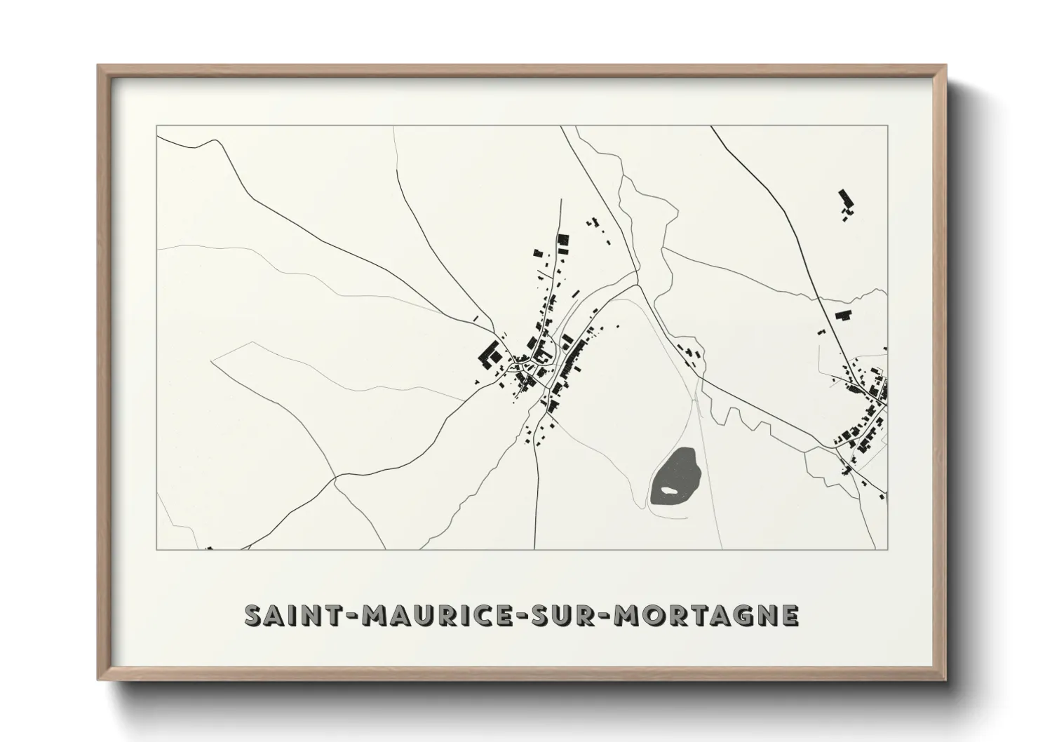 Une affiche de carte sur Saint-Maurice-sur-Mortagne