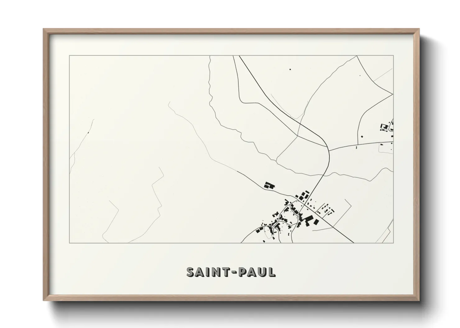 Une affiche de carte sur Saint-Paul