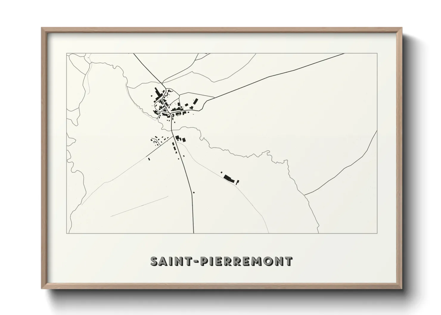 Une affiche de carte sur Saint-Pierremont