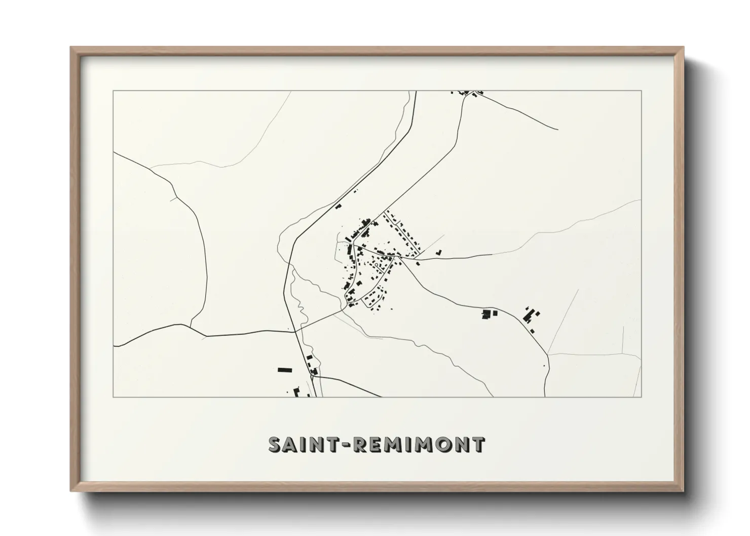 Une affiche de carte sur Saint-Remimont