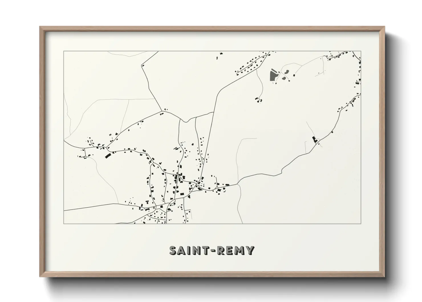 Une affiche de carte sur Saint-Remy